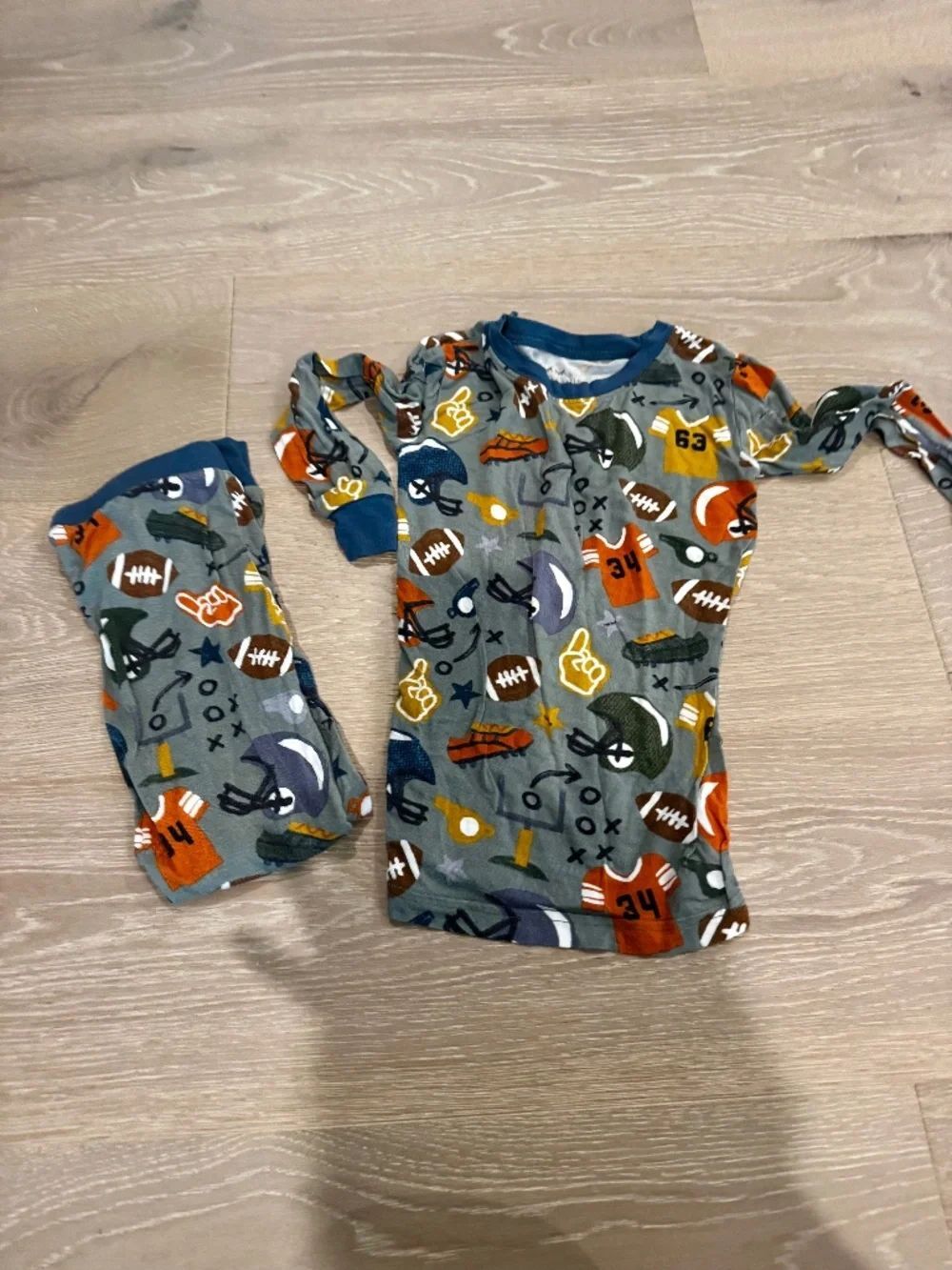 Little Sleepies 4T PJS-Football Print-EUC